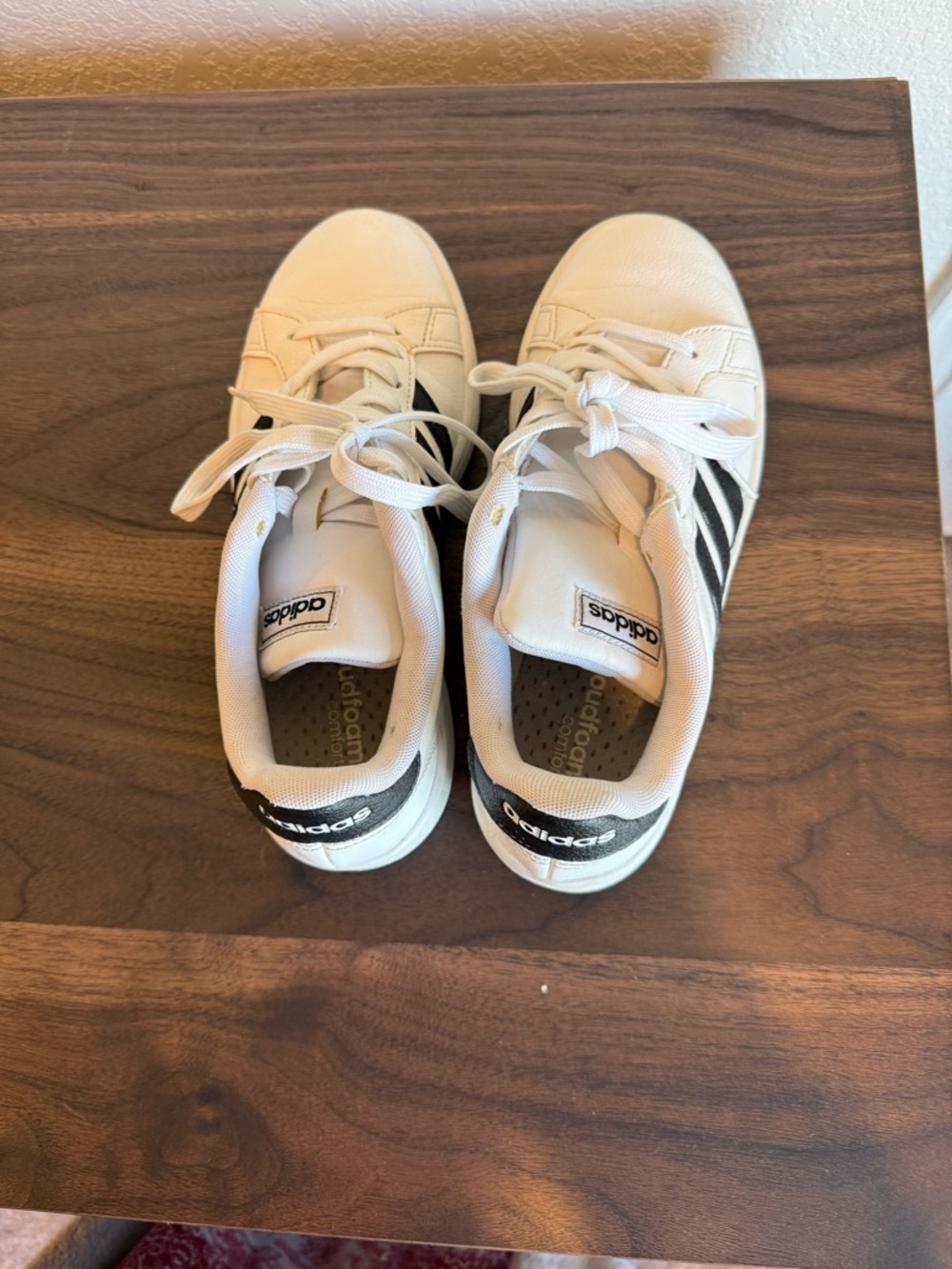 adidas White and Black Low-Top Sneakers